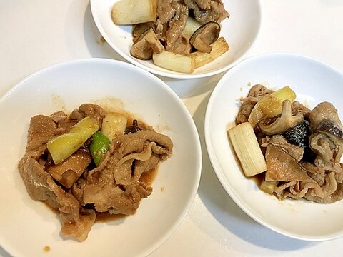 長ねぎと椎茸の☆簡単豚肉生姜焼き